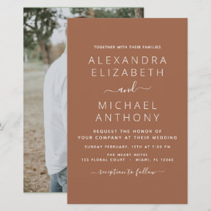 Budget Photo Terracotta Boho Wedding Simple
