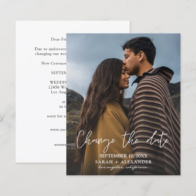 Budget Photo- Vertical Change the Date (Front/Back)