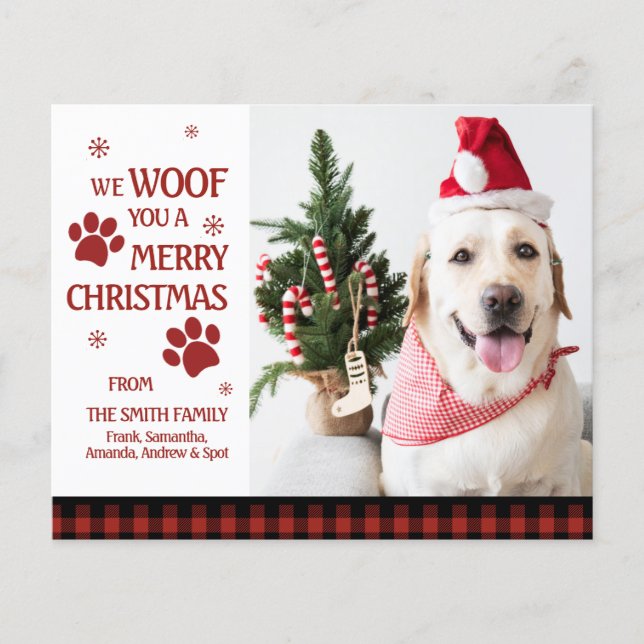 BUDGET Photo We Woof you a Merry Christmas (Front)