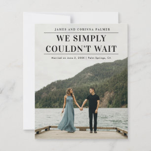 Budget Photo Wedding Announcement
