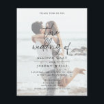 Budget Photo Wedding Invitation Flyer<br><div class="desc">BUDGET PAPER IS THIN!
***Upgrade for a thicker paper or instant download. Envelopes are not included with this design. Must purchase separately.*** For instant downloads,  card stock,  or thicker cards,  check out the link below,  message me,  or transfer your design.

https://www.zazzle.com/collections/photo_wedding_suite-119199762584865171?rf=238187168869594910</div>
