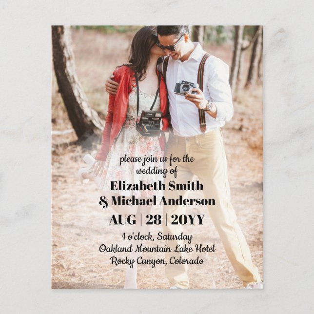 Budget PHOTO Wedding Invitations (Front)
