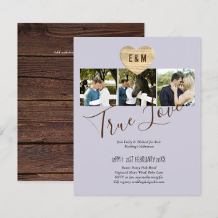BUDGET Photo Wedding Invite Save Date Announcement