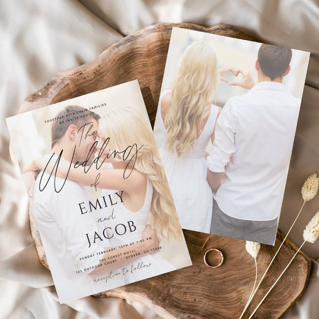 Budget Photo Wedding Modern Script Typography Flyer (Creator Uploaded)