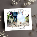 Budget Photo Wedding Reception Save the Date<br><div class="desc">Budget-friendly elopement or small wedding announcement and post-wedding reception or celebration party save the date. The front features your photo and "Save The Date For Our Happily Ever After Party" in a mix of simple typography and trendy script. Add your first names and reception date. On the reverse you can...</div>