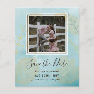 BUDGET PHOTO WEDDING SAVE DATES - Boho Abstract