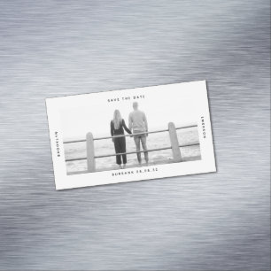 BUDGET Photo Wedding Save The Date Magnetic Business Card