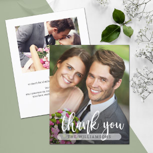 Budget Photo Wedding Thank You Card