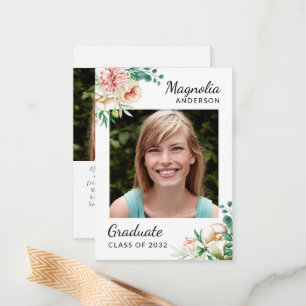 BUDGET Photos florales Faire-part de graduation