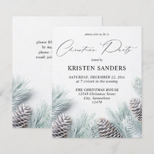 Budget Pine Cone & Snow Christmas Party