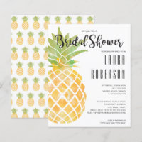 Budget Pineapple Bridal Shower Invitation