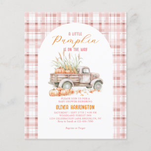 BUDGET Pink A little Pumpkin Truck Baby Shower