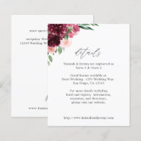 Budget Pink & Burgundy Floral 7 Details