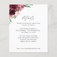 Budget Pink & Burgundy Floral 7 Details