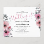 Budget Pink Floral Wedding Invitations<br><div class="desc">Invite your guests to celebrate your wedding day,  with these elegant pink floral wedding invitations. Featuring a classic white background,  an array of pink flowers and a stylish wedding template which is easy to customize.</div>