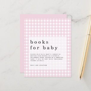 Budget Pink Gingham Books for Baby enclosure