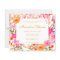 Budget Pink Orange Flowers Bridal Shower Invite