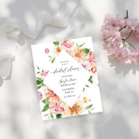 Budget Pink & Peach Floral & Greener Bridal Shower