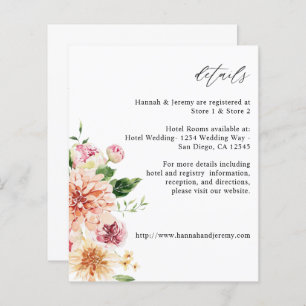 Budget Pink & Peach Floral & Greenery Details