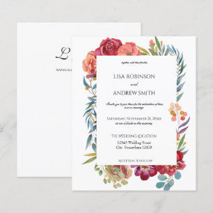 Budget Pink & Plum Tropical Floral White 1 Wedding
