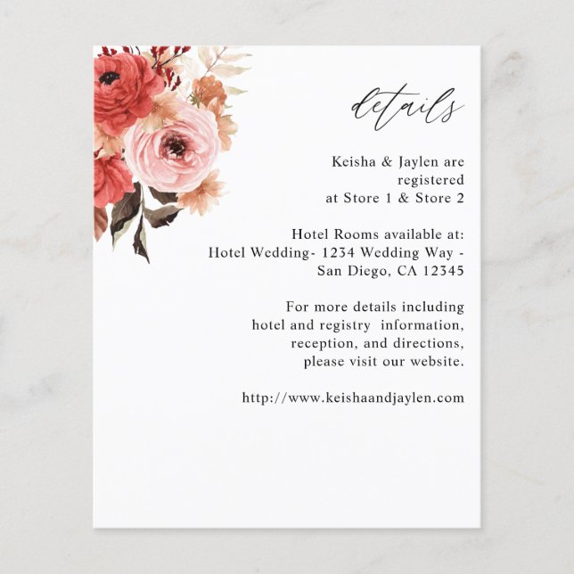 Budget Pink & Red Pink Floral Details Flyer (Front)