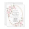 Budget Pink Rose Floral First Communion Invitation