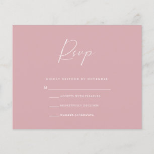 Budget Pink RSVP Card