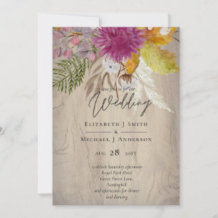 BUDGET Plum Cinnamon Wedding Fall Florals