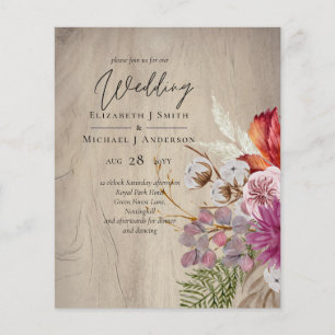 BUDGET Plum Cinnamon Wedding Fall Florals