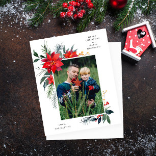 Budget Poinsettia Frame V Photo Holiday