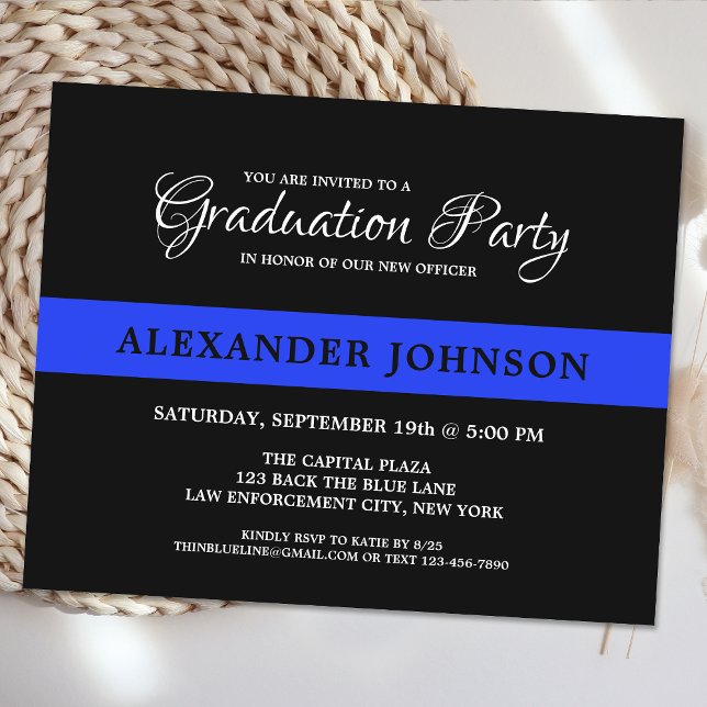 Budget Police Academy Graduation Party Invitation (Creator Uploaded)