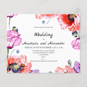 Budget/Poppy/Wedding Invitation. Flyer