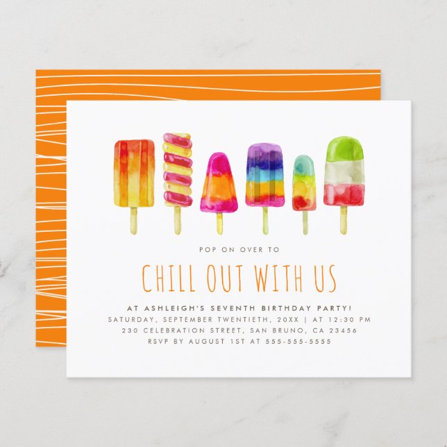 Budget Popsicle Party | Kids Birthday Party (Front/Back)