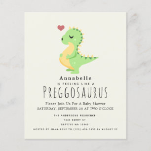 Budget Preggosaurus Cute Dinosaur Baby shower 