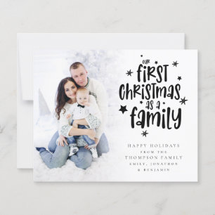 Budget Premier Noël en famille Carte photo personn