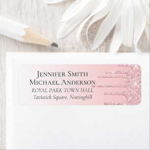 Budget Pretty Girly Wedding Dripping Glitter Pink