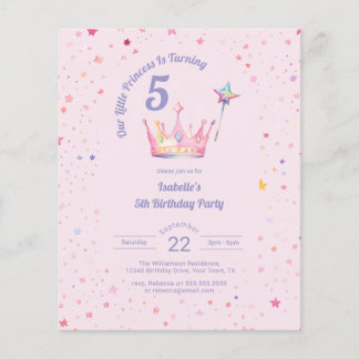 Budget Princess Crown Pink Little Girl Birthday