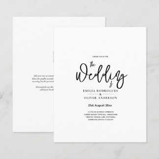 BUDGET Printed OR Digital Download Wedding INVITE