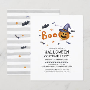Budget Pumpkin Halloween Costume Party Invitation