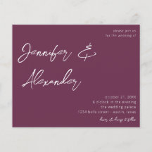 Budget Purple Calligraphy Photo Wedding V2