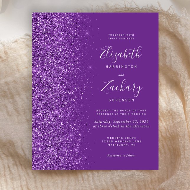 Budget Purple Glitter Edge Wedding (Creator Uploaded)