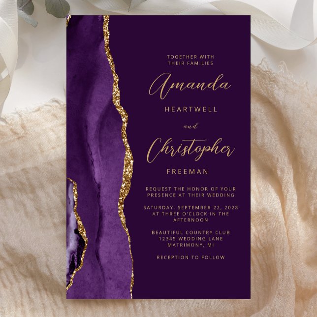 Budget Purple Gold Agate Plum Wedding (Creator Uploaded)