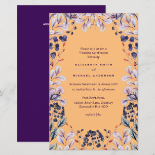BUDGET Purple Lavender Feuilles mariage invite A9