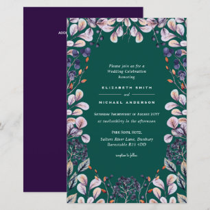 BUDGET Purple Lavender Feuilles mariage invite A9