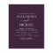 Budget Purple Plum Wedding Modern Typography