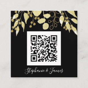 Budget QR Code Black Gold Faire-part de mariage