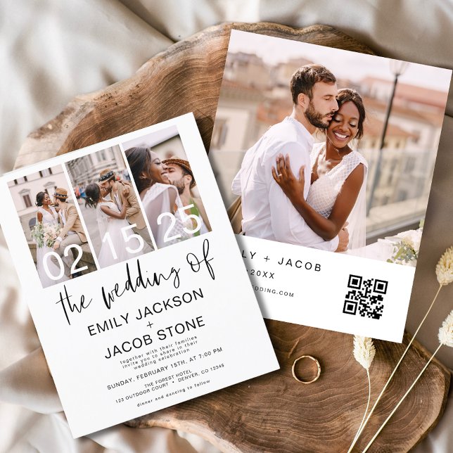 Budget QR Code Calligraphy Wedding Invitation (Creator Uploaded)