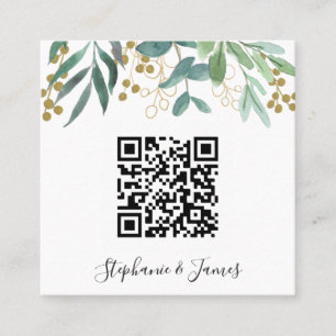 Budget QR Code Eucalyptus Berry Faire-part de mari