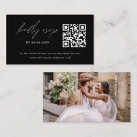 Budget QR Code Minimalist RSVP Wedding Website Enc