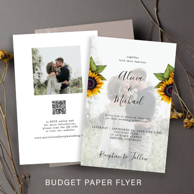 Budget QR CODE photo paper wedding invitation (Creator Uploaded)